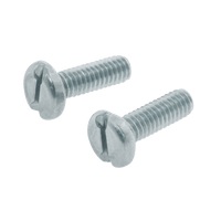 Unicrimp QMS4x10 M4x10mm Slotted Panhead BZP Machine Screws (100 Pack)