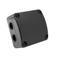 Unicrimp QOE8553AGYF 85mmx85mmx52mm IP66 Furnished Enclosure with 4x3 Way Lever Connectors - Anthracite Grey