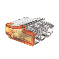 Unicrimp QP3242O2 24A 450V 3 Port Push-In Wire Connector Orange (Pack 100)