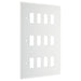 BG R812 White Moulded 12G Grid Front Plate - White - westbasedirect.com