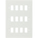 BG R812 White Moulded 12G Grid Front Plate - White - westbasedirect.com