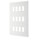 BG R812 White Moulded 12G Grid Front Plate - White - westbasedirect.com