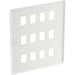 BG R812 White Moulded 12G Grid Front Plate - White - westbasedirect.com