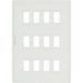 BG R812 White Moulded 12G Grid Front Plate - White - westbasedirect.com