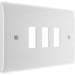 BG R83 White Moulded 3G Grid Front Plate - White - westbasedirect.com