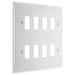 BG R88 White Moulded 8G Grid Front Plate - White - westbasedirect.com