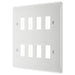 BG R88 White Moulded 8G Grid Front Plate - White - westbasedirect.com