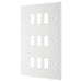 BG R89 White Moulded 9G Grid Front Plate - White - westbasedirect.com