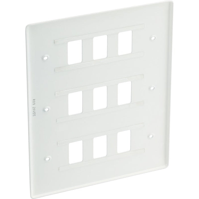 BG R89 White Moulded 9G Grid Front Plate - White - westbasedirect.com