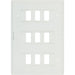 BG R89 White Moulded 9G Grid Front Plate - White - westbasedirect.com