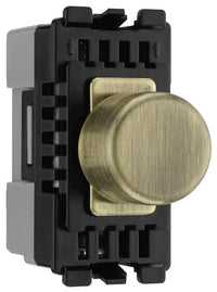BG RABDLT Nexus Grid 2-Way Intelligent Dual Mode Dimmer Module - Antique Brass