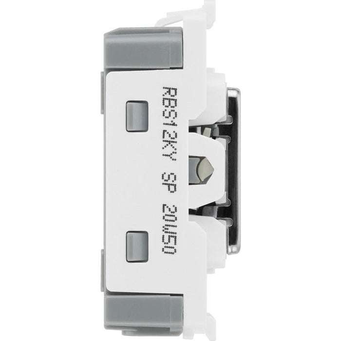 BG RBS12KY Nexus Grid 20A Secret Key SP 2-Way - Brushed Steel - westbasedirect.com