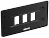 BG RFFB3 Flatplate Screwless 3G Grid Front Plate - Matt Black - westbasedirect.com