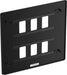 BG RFFB6 Flatplate Screwless 6G Grid Front Plate - Matt Black - westbasedirect.com