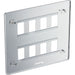 BG RFPC8 Flatplate Screwless 8G Grid Front Plate - Polished Chrome - westbasedirect.com