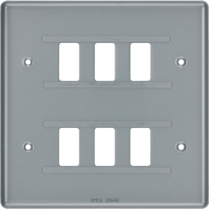 BG RMC6 Metal Clad 6G Grid Front Plate - westbasedirect.com