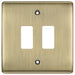 BG RNAB2 Nexus Metal 2G Grid Front Plate - Antique Brass - westbasedirect.com