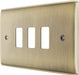 BG RNAB3 Nexus Metal 3G Grid Front Plate - Antique Brass - westbasedirect.com