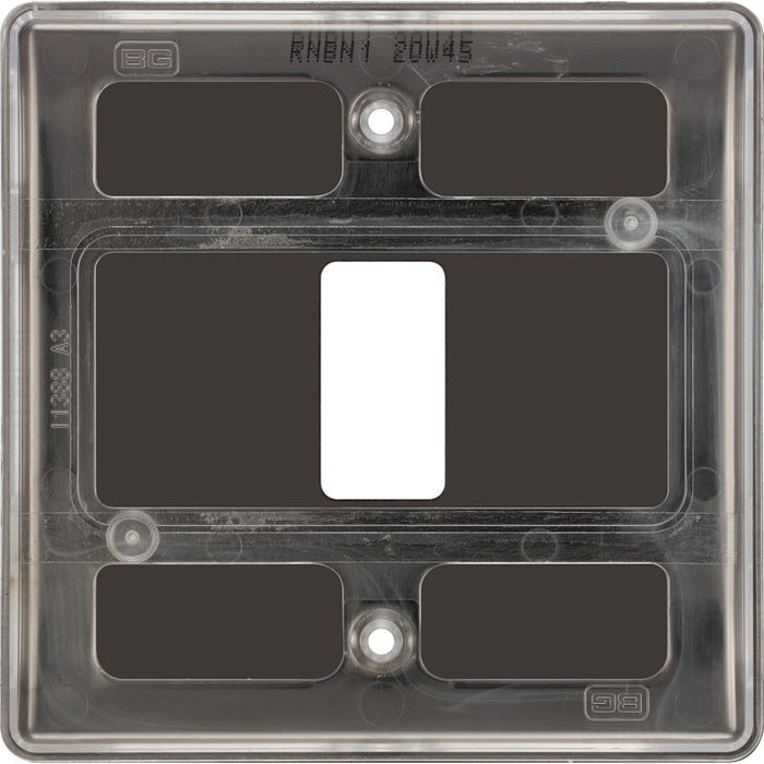 BG RNBN1 Nexus Metal 1G Grid Front Plate - Black Nickel - westbasedirect.com