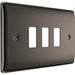 BG RNBN3 Nexus Metal 3G Grid Front Plate - Black Nickel - westbasedirect.com