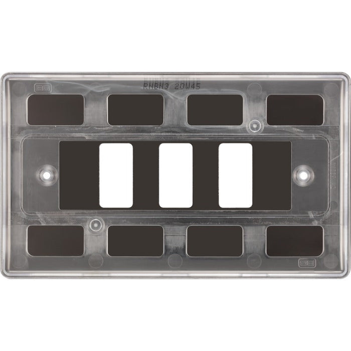 BG RNBN3 Nexus Metal 3G Grid Front Plate - Black Nickel - westbasedirect.com