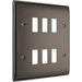 BG RNBN6 Nexus Metal 6G Grid Front Plate - Black Nickel - westbasedirect.com