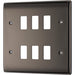 BG RNBN6 Nexus Metal 6G Grid Front Plate - Black Nickel - westbasedirect.com