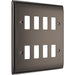 BG RNBN8 Nexus Metal 8G Grid Front Plate - Black Nickel - westbasedirect.com