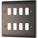 BG RNBN8 Nexus Metal 8G Grid Front Plate - Black Nickel - westbasedirect.com