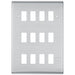 BG RNBS12 Nexus Metal 12G Grid Front Plate - Brushed Steel - westbasedirect.com