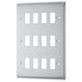 BG RNBS12 Nexus Metal 12G Grid Front Plate - Brushed Steel - westbasedirect.com