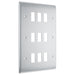 BG RNBS9 Nexus Metal 9G Grid Front Plate - Brushed Steel - westbasedirect.com