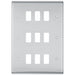 BG RNBS9 Nexus Metal 9G Grid Front Plate - Brushed Steel - westbasedirect.com