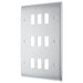 BG RNBS9 Nexus Metal 9G Grid Front Plate - Brushed Steel - westbasedirect.com