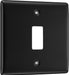 BG RNFB1 Nexus Metal 1G Grid Front Plate - Matt Black - westbasedirect.com