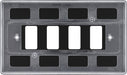 BG RNFB4 Nexus Metal 4G Grid Front Plate - Matt Black - westbasedirect.com