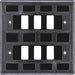 BG RNFB6 Nexus Metal 6G Grid Front Plate - Matt Black - westbasedirect.com