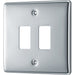 BG RNPC2 Nexus Metal 2G Grid Front Plate - Polished Chrome - westbasedirect.com