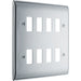 BG RNPC8 Nexus Metal 8G Grid Front Plate - Polished Chrome - westbasedirect.com