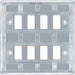 BG RNPC8 Nexus Metal 8G Grid Front Plate - Polished Chrome - westbasedirect.com