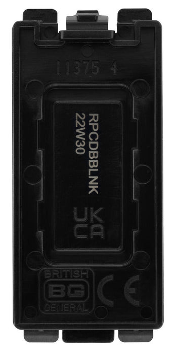 BG Evolve RPCDBBLNK Grid Blank Module - Black - westbasedirect.com