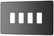 BG Evolve RPCDBC4B 4G Grid Front Plate - Black Chrome (Black) - westbasedirect.com