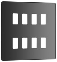 BG Evolve RPCDBC8B 8G Grid Front Plate - Black Chrome (Black)