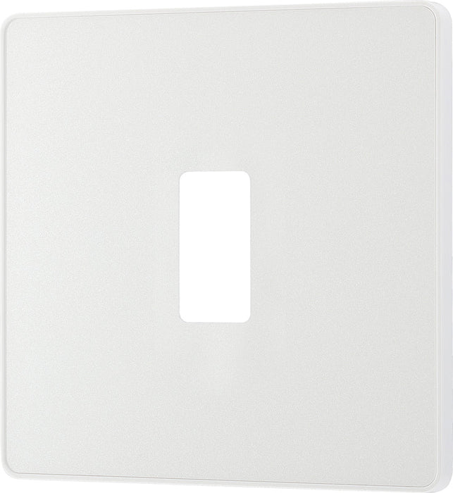 BG Evolve RPCDCL1W 1G Grid Front Plate - Pearlescent White (White) - westbasedirect.com