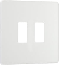 BG Evolve RPCDCL2W 2G Grid Front Plate - Pearlescent White (White)