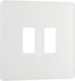BG Evolve RPCDCL2W 2G Grid Front Plate - Pearlescent White (White) - westbasedirect.com
