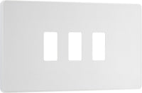 BG Evolve RPCDCL3W 3G Grid Front Plate - Pearlescent White (White)