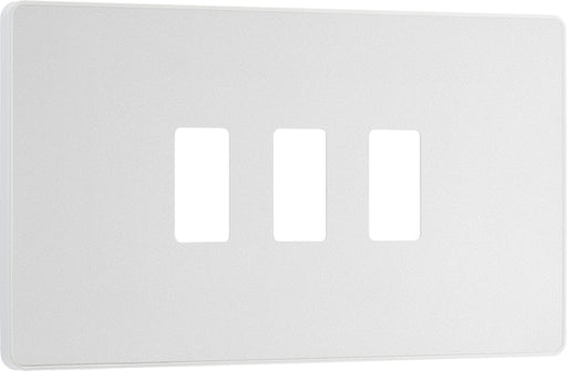 BG Evolve RPCDCL3W 3G Grid Front Plate - Pearlescent White (White) - westbasedirect.com