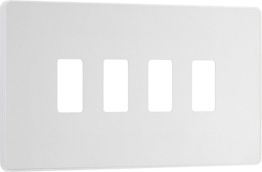 BG Evolve RPCDCL4W 4G Grid Front Plate - Pearlescent White (White) - westbasedirect.com