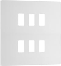 BG Evolve RPCDCL6W 6G Grid Front Plate - Pearlescent White (White)